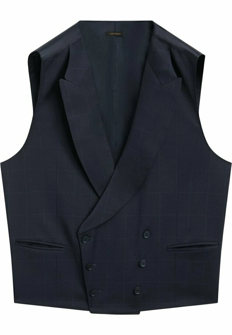 Massimo Dutti Windowpane Check - Suit Waistcoat - Blue 7 Massimo Dutti Windowpane Check - Suit Waistcoat - Blue - Image 5