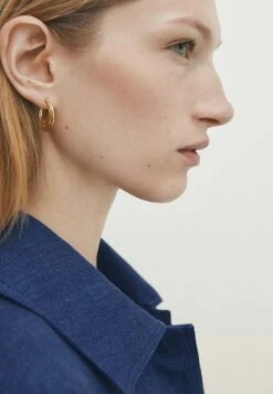 Massimo Dutti Half Moon- Earrings - Gold Coloured