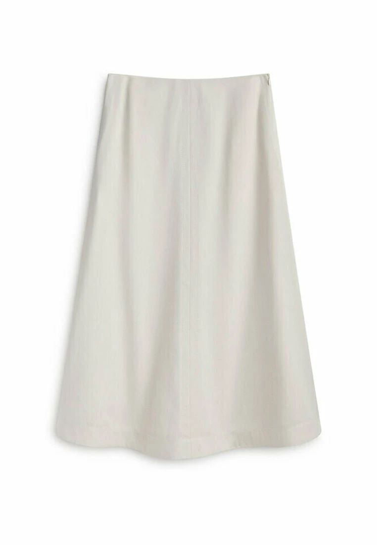 Massimo Dutti Flared With Topstitching Detail- A-Line Skirt - Beige 7 Massimo Dutti Flared With Topstitching Detail- A-Line Skirt - Beige - Image 5
