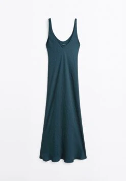 Massimo Dutti STRAPPY ROUND NECK - Day Dress - Mottled Dark Green -Massimo Dutti Shop a35050dccc5c46eba2b1eb1be155db78