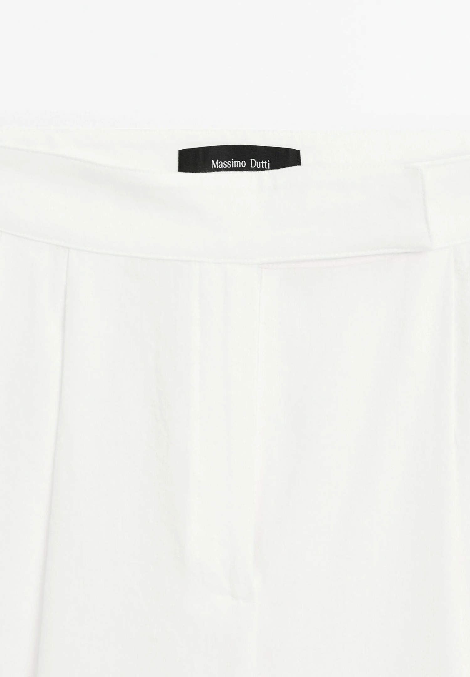 Massimo Dutti DARTED PALAZZO - Trousers - White 8 Massimo Dutti DARTED PALAZZO - Trousers - White - Image 6