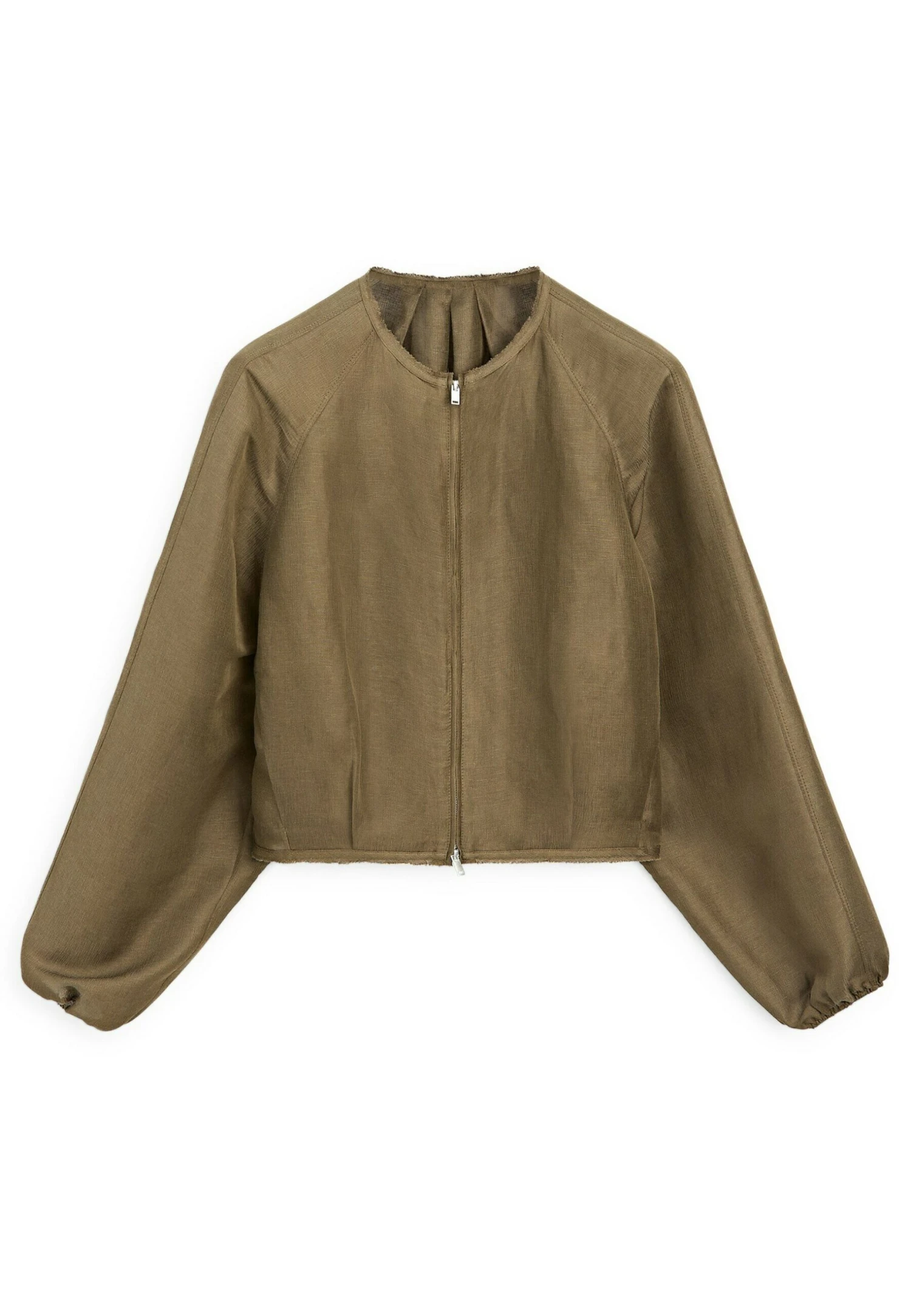 Massimo Dutti FRAYED LIGHTWEIGHT BOMBER NECK - Bomber Jacket - Brown 8 Massimo Dutti FRAYED LIGHTWEIGHT BOMBER NECK - Bomber Jacket - Brown - Image 6