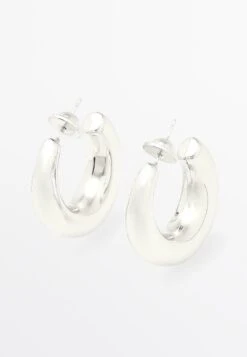 Massimo Dutti HOOP - Earrings - Silver-coloured -Massimo Dutti Shop a36ea810731d40d2b4bd3785704d846f
