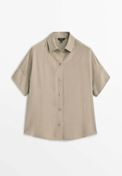 Massimo Dutti Flowing - Button-Down Blouse - Beige 19 Massimo Dutti Flowing - Button-Down Blouse - Beige -Massimo Dutti Shop a3a0019269e74ea8b20799874ccbbdf8