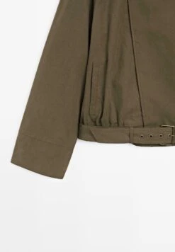 Massimo Dutti WITH BELT DETAIL - Light Jacket - Khaki -Massimo Dutti Shop a3b0dfc2ffd147628a0aecf9376fbb4f