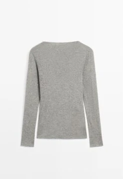 Massimo Dutti WITH DRAPED NECKLINE - Long Sleeved Top - Grey 16 Massimo Dutti WITH DRAPED NECKLINE - Long Sleeved Top - Grey -Massimo Dutti Shop a3e8cdff68c346718e48ce4e9ee8e46e