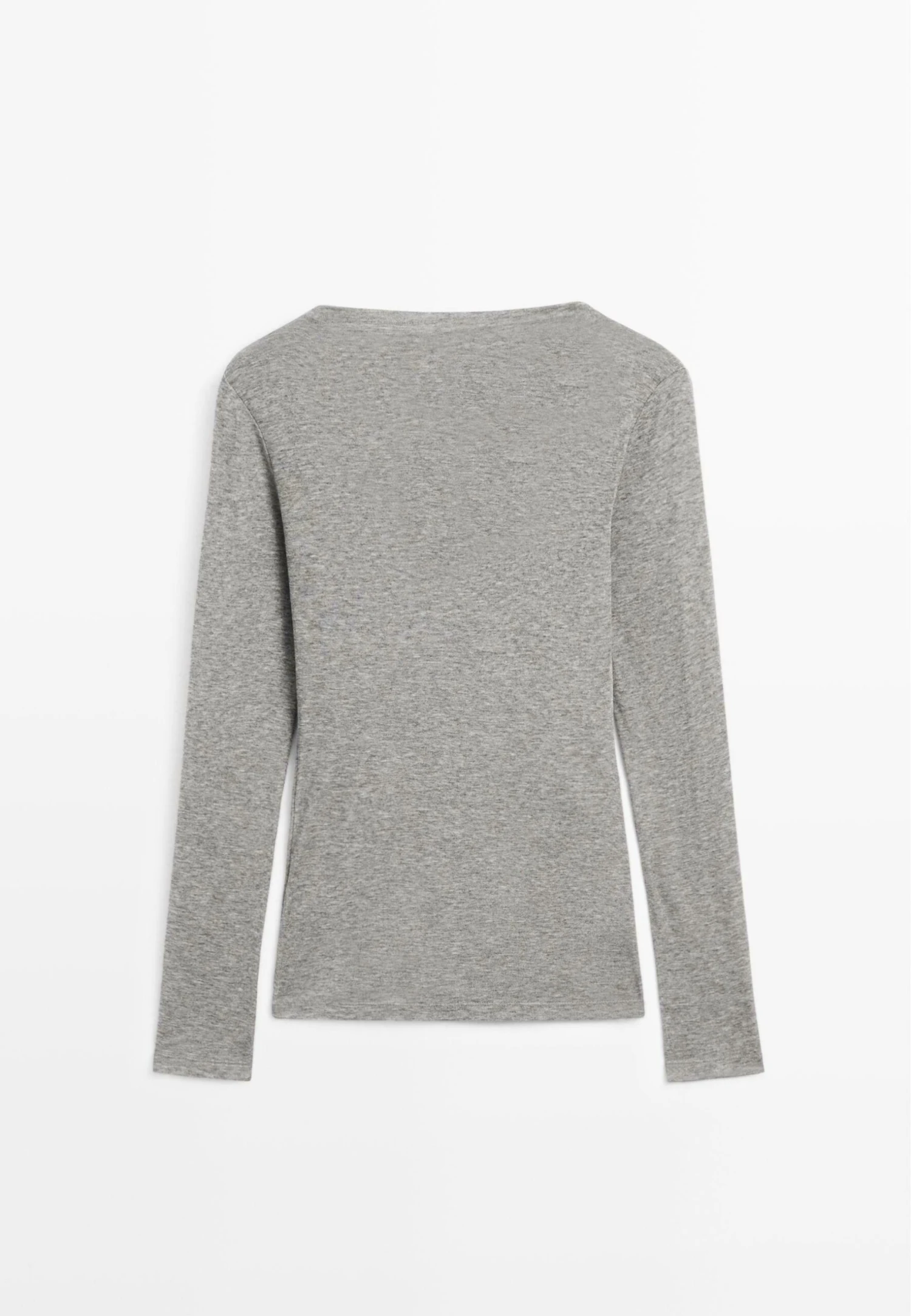 Massimo Dutti WITH DRAPED NECKLINE - Long Sleeved Top - Grey 8 Massimo Dutti WITH DRAPED NECKLINE - Long Sleeved Top - Grey - Image 6