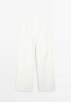 Massimo Dutti TRIPLE DARTED - Trousers - White -Massimo Dutti Shop a4489d86f7044283a46abdb8df5d5836