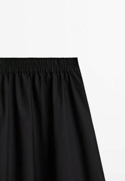 Massimo Dutti Voluminous Midi - Pleated Skirt - Black -Massimo Dutti Shop a45a7433746148dd8822b965fa6e0a7b