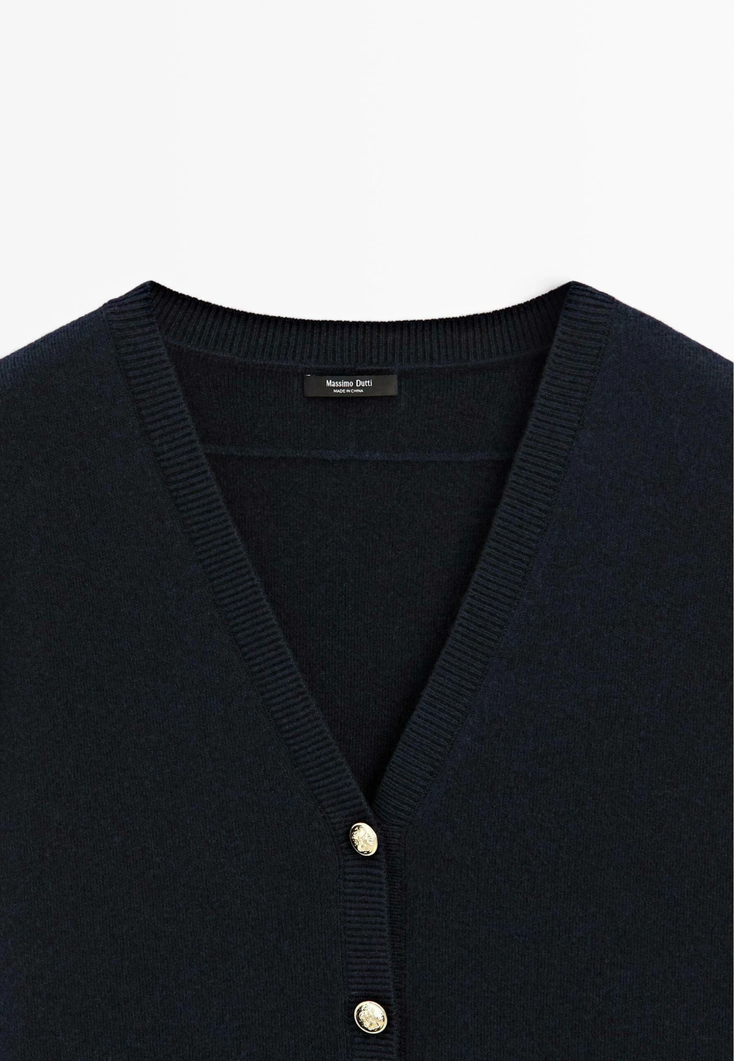 Massimo Dutti V-NECK WITH GOLDEN BUTTONS - Waistcoat - Dark Blue 11 Massimo Dutti V-NECK WITH GOLDEN BUTTONS - Waistcoat - Dark Blue - Image 9