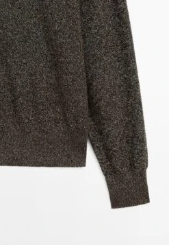 Massimo Dutti BUTTONED MOULINÉ V-NECK - Cardigan - Dark Brown -Massimo Dutti Shop a4a110696efe4239b074fdceeed75f65