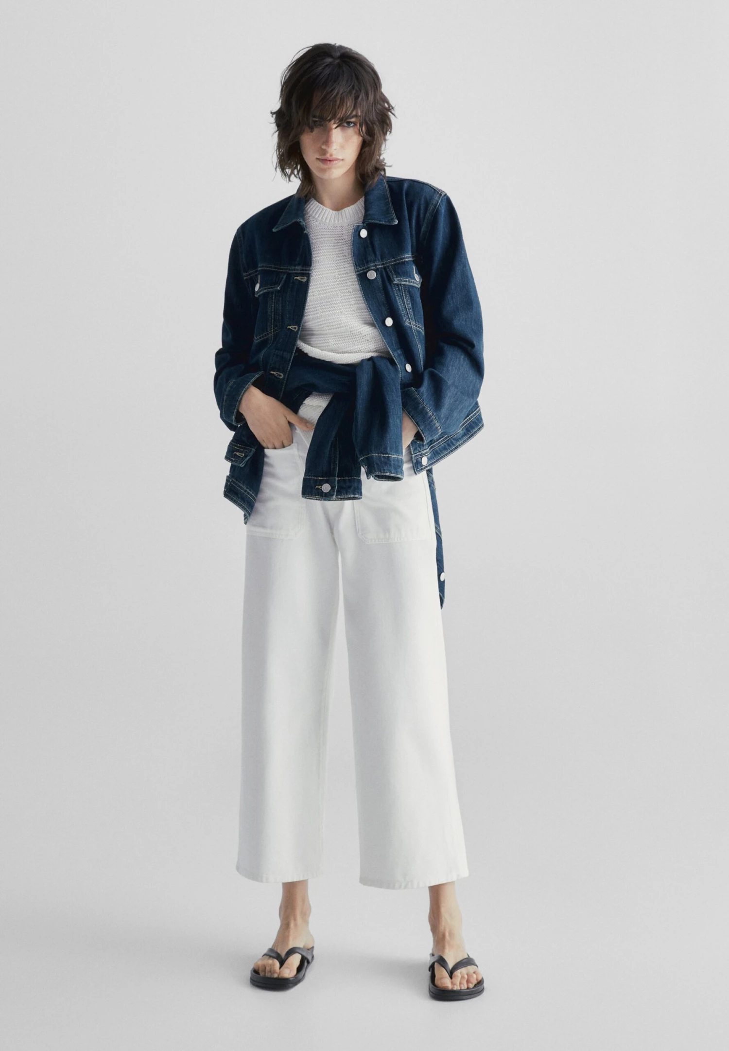 Massimo Dutti Wide Fit CroppedWith Pockets - Flared Jeans 4 Massimo Dutti Wide Fit CroppedWith Pockets - Flared Jeans - Image 2