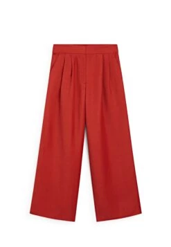 Massimo Dutti FLOWING WITH DARTS - Trousers - Red -Massimo Dutti Shop a4e6644ea7594fdda62ee2d1f3730af2