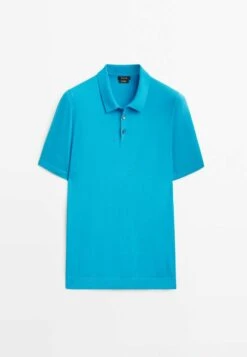 Massimo Dutti Short Sleeve- Polo Shirt - Blue 21 Massimo Dutti Short Sleeve- Polo Shirt - Blue -Massimo Dutti Shop a5057a85a1d64dd3bba2deedb0c43fc8