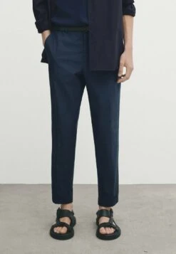 Massimo Dutti False Plain Dyed- Chinos - Blue