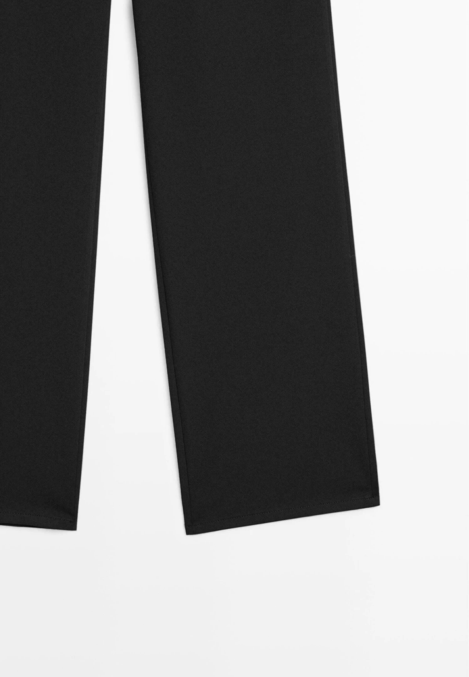 Massimo Dutti MID-WAIST STRAIGHT-LEG - Trousers - Black 11 Massimo Dutti MID-WAIST STRAIGHT-LEG - Trousers - Black - Image 9