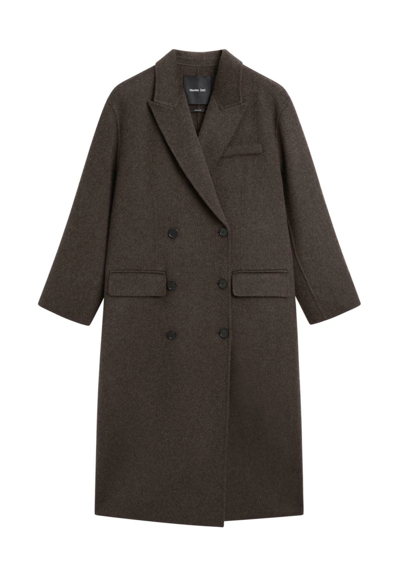 Massimo Dutti LONG - Classic Coat - Dark Brown 7 Massimo Dutti LONG - Classic Coat - Dark Brown - Image 5