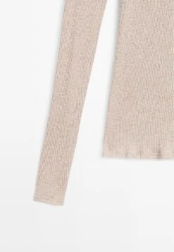 Massimo Dutti Long Sleeved Top - Beige -Massimo Dutti Shop a5db793868f946a99ec13a9be26590a2