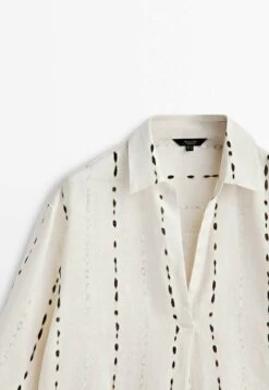 Massimo Dutti Collar Dotted Print - Blouse - White -Massimo Dutti Shop a5fa65ad49594798a7a10fe17ed7f39d