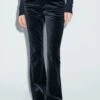 Massimo Dutti SKINNY FLARE FIT VELVET - Trousers - Dark Blue -Massimo Dutti Shop a607129ec5e74485b0d628369da1e195