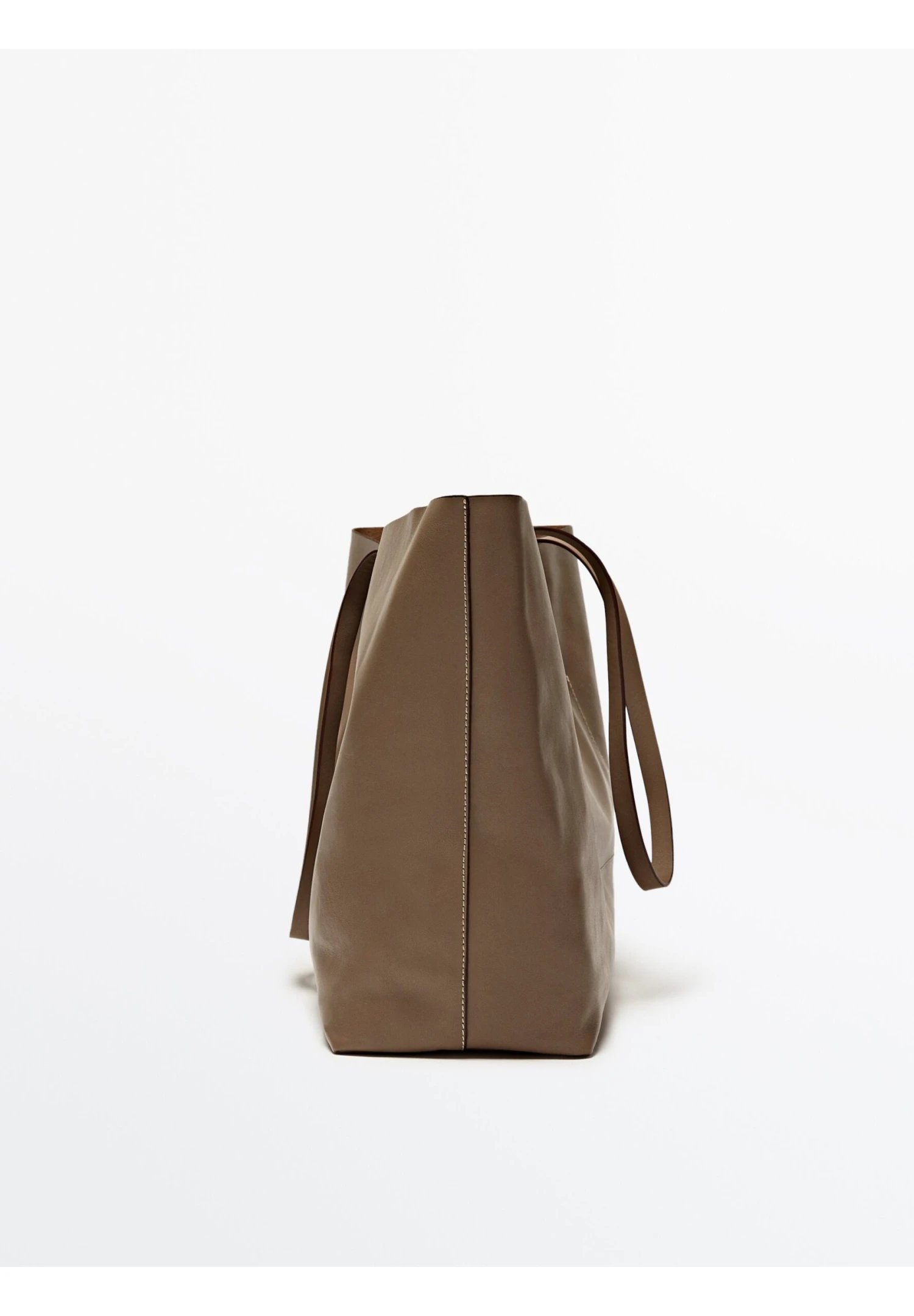 Massimo Dutti Tote Bag - Mottled Light Brown 5 Massimo Dutti Tote Bag - Mottled Light Brown - Image 3