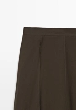 Massimo Dutti A-line Skirt - Dark Brown -Massimo Dutti Shop a63617fc6f6f4d049dedf79cb7ec3ed9