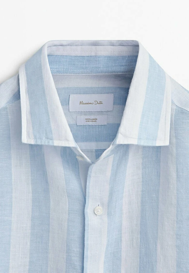 Massimo Dutti Striped - Shirt - Light Blue 9 Massimo Dutti Striped - Shirt - Light Blue - Image 7