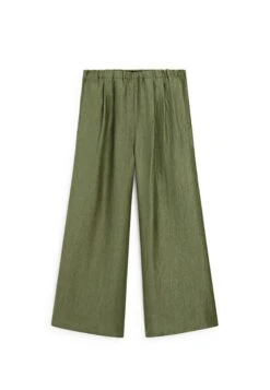 Massimo Dutti STRAIGHT FIT FLOWING - Trousers - Green -Massimo Dutti Shop a67315e4af684f76a0cf85c8ee0f3e57