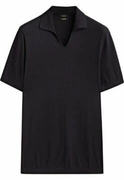 Massimo Dutti Milano Short Sleeve- Polo Shirt - Blue Black Denim -Massimo Dutti Shop a675fe50347b48d899d110d00a72b1e3