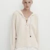 Massimo Dutti Purl With Hood And Drawstrings - Hoodie - Beige -Massimo Dutti Shop a67aae8b30db4298a3bd8e5a8cd00aa1