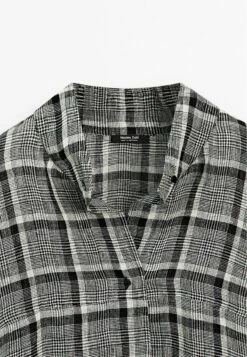 Massimo Dutti CHECK GARMENT - Button-down Blouse - Grey -Massimo Dutti Shop a68335e69dce4d6db20f88e980bb7403