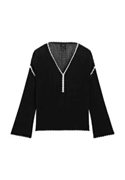 Massimo Dutti WIDE OPENWORK CROCHET - Jumper - Black -Massimo Dutti Shop a68cb72f48b34bbcb243429921b53458