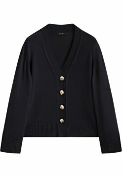 Massimo Dutti V-Neck With Buttons - Cardigan - Dark Blue -Massimo Dutti Shop a694c60fa1a246bebeff62915905d002