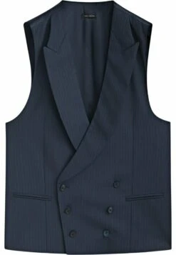 Massimo Dutti Pinstripes Super - Suit Waistcoat - Blue/Black Denim -Massimo Dutti Shop a69fb562e9d84ebfa817ae4854f86861