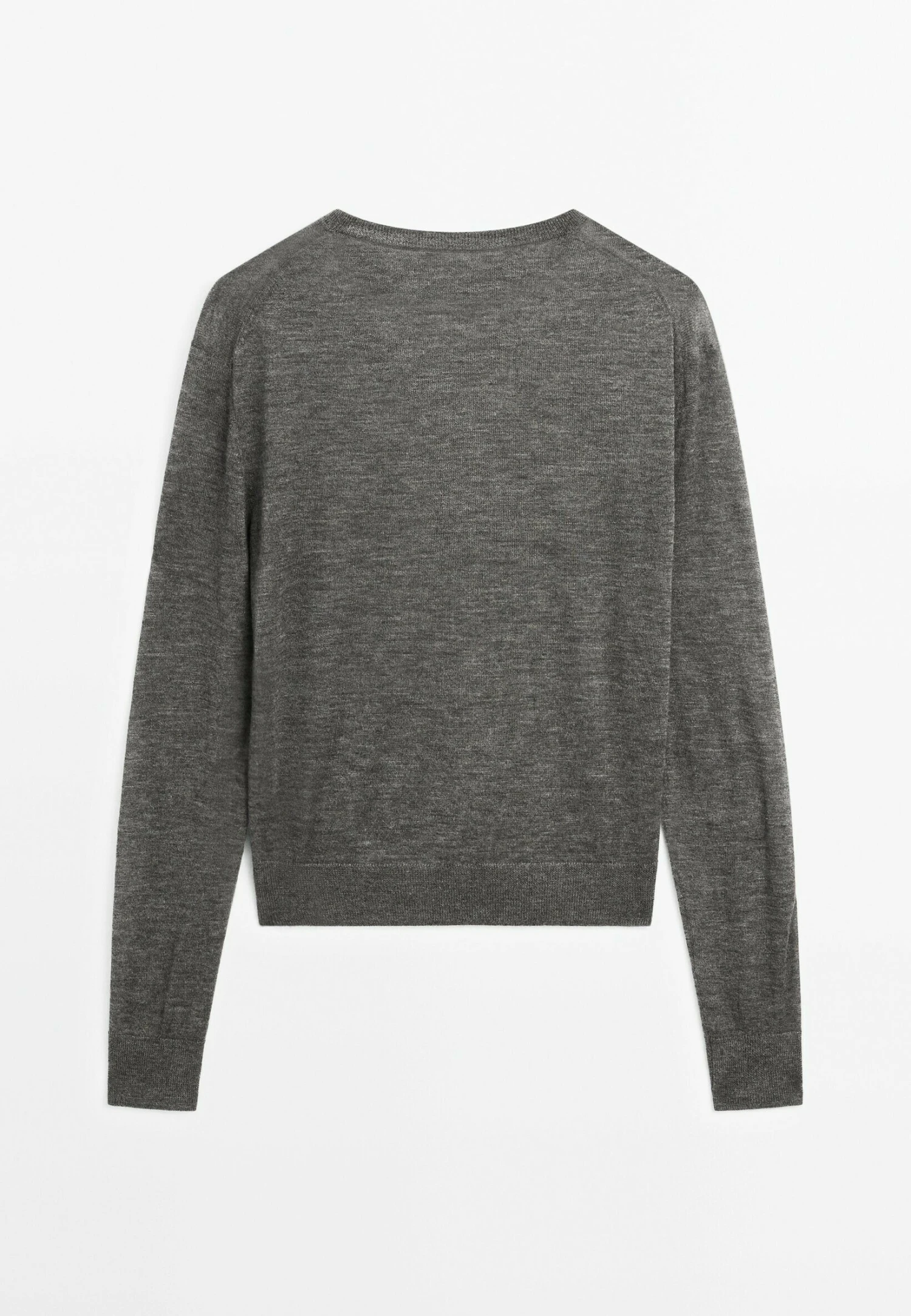 Massimo Dutti FINE SEMI-SHEER WITH CREW NECK - Jumper - Grey 8 Massimo Dutti FINE SEMI-SHEER WITH CREW NECK - Jumper - Grey - Image 6