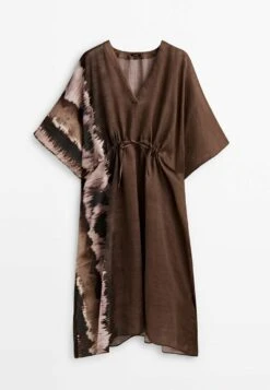 Massimo Dutti Ramie With Tie-Dye Detail - Day Dress -Massimo Dutti Shop a6a757db3b2a474a80a95bb1d991356a