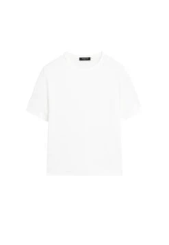 Massimo Dutti SHORT SLEEVE - Basic T-shirt - White -Massimo Dutti Shop a6cedfb28f884ce2aeaf8e472dc2e640