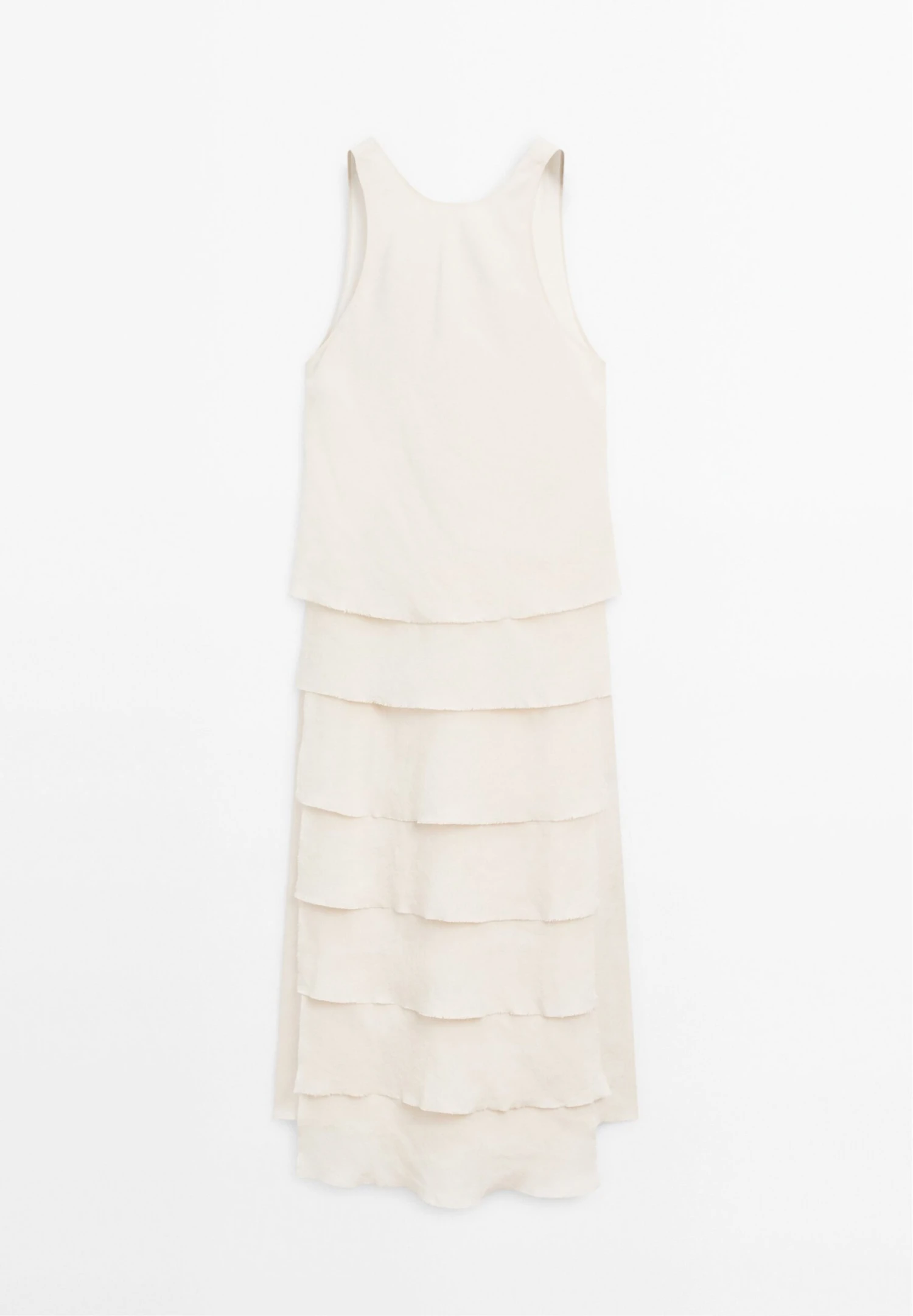 Massimo Dutti LONG FLOWING WITH RUFFLES - Day Dress - Beige 8 Massimo Dutti LONG FLOWING WITH RUFFLES - Day Dress - Beige - Image 6