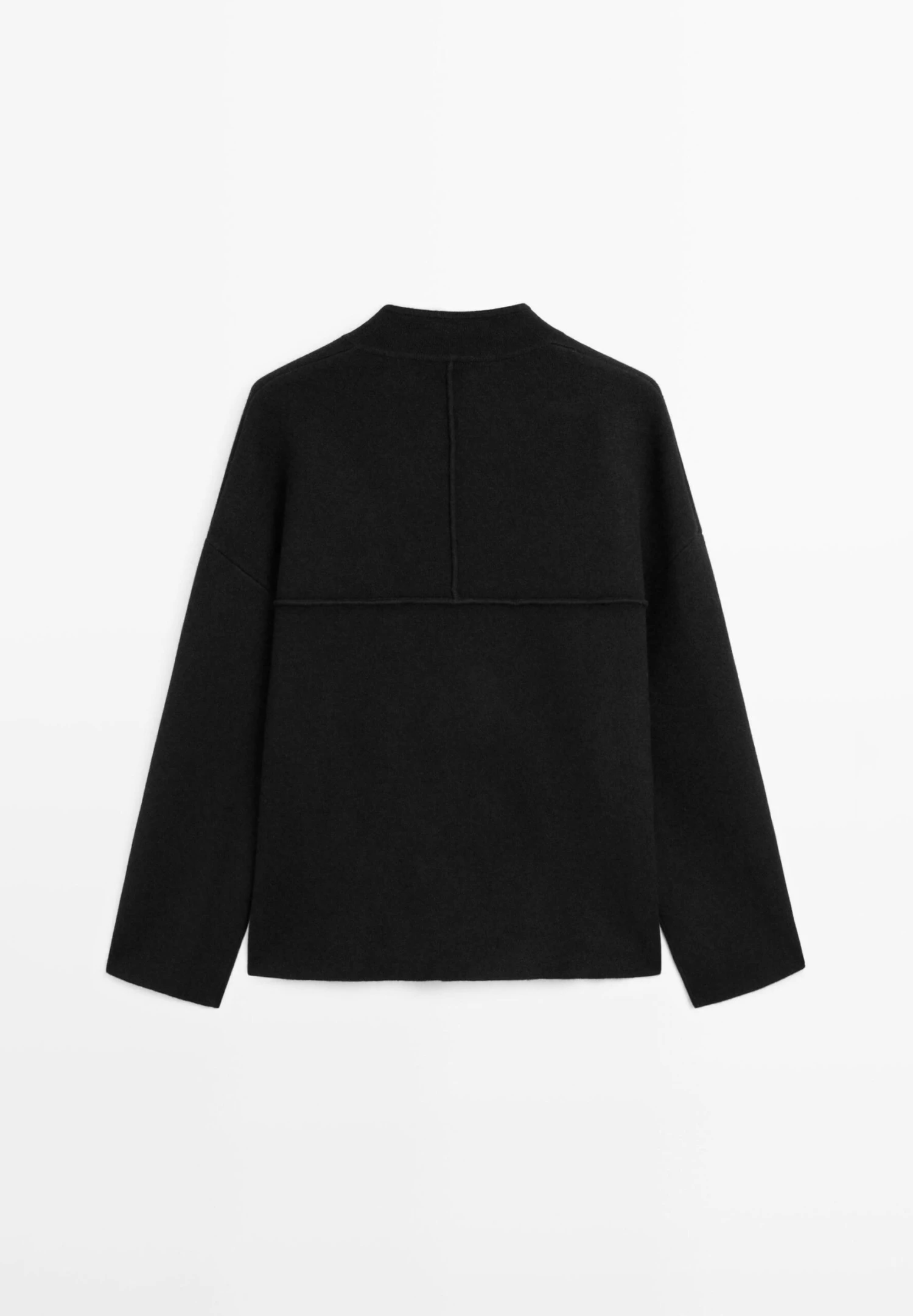 Massimo Dutti STANDING COLLAR WITH BUTTON DETAILS - Cardigan - Black 9 Massimo Dutti STANDING COLLAR WITH BUTTON DETAILS - Cardigan - Black - Image 7