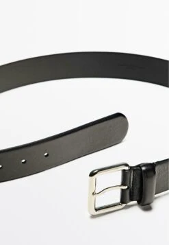 Massimo Dutti WITH SQUARE BUCKLE - Belt Business - Black -Massimo Dutti Shop a7a4cdf04fbf45329616524643eb5471