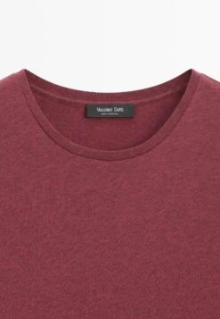 Massimo Dutti LIGHTWEIGHT SHORT SLEEVE MELANGE - Basic T-shirt - Red -Massimo Dutti Shop a7b1795426ce48268a15c4decef3c1f0