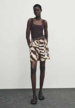 Massimo Dutti Bermuda With Animal Print - Shorts - Brown 17 Massimo Dutti Bermuda With Animal Print - Shorts - Brown -Massimo Dutti Shop a7bcad97c2ff4b5ea2618ee10ed06324