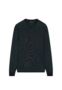 Massimo Dutti DENIM-EFFECT CREW NECK - Jumper - Dark Blue -Massimo Dutti Shop a7bffcbb44be44a4a1b3fcd9e163eeda