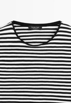Massimo Dutti STRIPED - Long Sleeved Top - Black -Massimo Dutti Shop a7d850af06b0416486fc08fd1a45a4dc