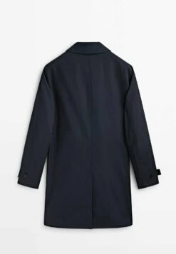 Massimo Dutti Water-Repellent Double-Breasted- Trenchcoat - Dark Blue -Massimo Dutti Shop a80ff0c81ae5405d93bc13e2e078c3e5