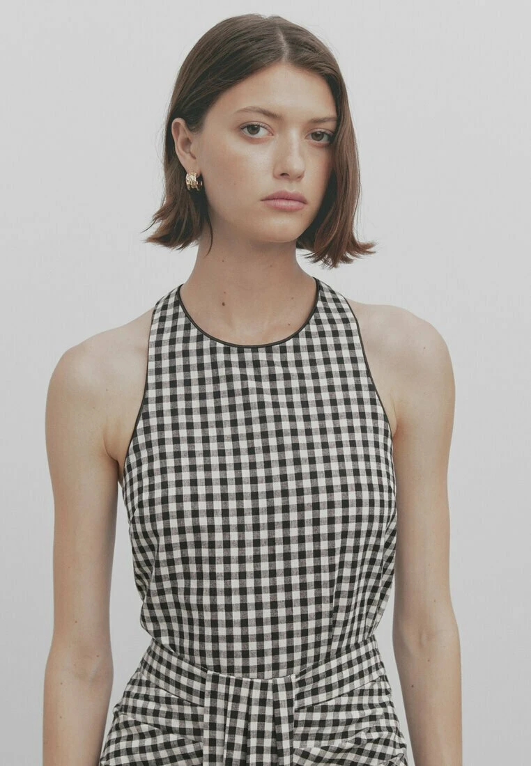 Massimo Dutti Studio-Gingham - Wrap Skirt - Black 3 Massimo Dutti Studio-Gingham - Wrap Skirt - Black