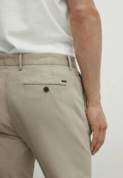 Massimo Dutti Slim-Fit Textured Ottoman- Chinos - Beige