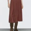 Massimo Dutti PLEATED TECHNICAL MIDI - A-line Skirt - Bordeaux -Massimo Dutti Shop a86cbbb7dcf44dd385a94aa4b99492de