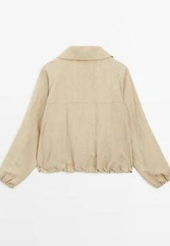 Massimo Dutti HIGH NECK BOMBER - Summer Jacket - Beige -Massimo Dutti Shop a871eceb01e4454eabfb6c7cb7f147a7