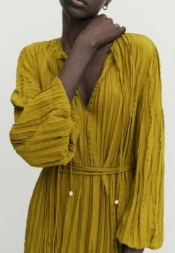 Massimo Dutti Pleated Midi With Drawstrings - Day Dress -Massimo Dutti Shop a88e13aff1fa4cd79cc7f8d24e4b6405